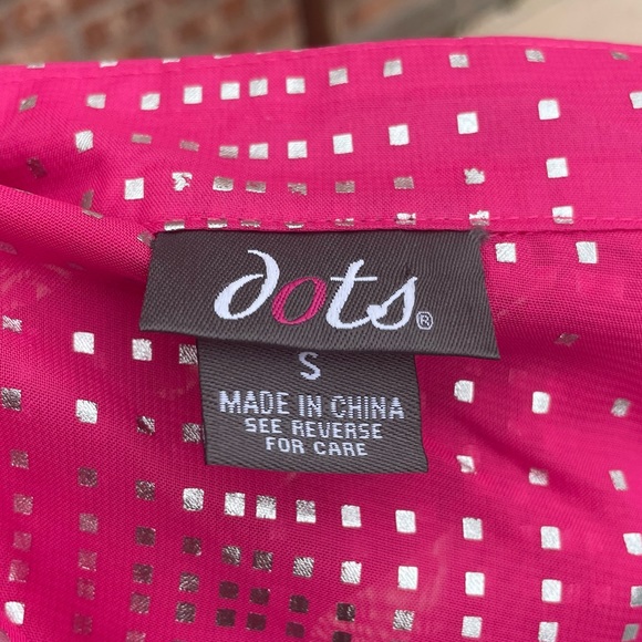 Hot pink Dots pink and silver button down top / S / Excellent condition - Picture 11 of 13